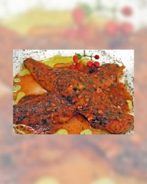 Hake with spicy tomato sauce
