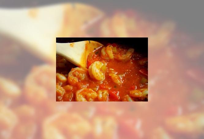 Crevette à la sauce tomate épicée