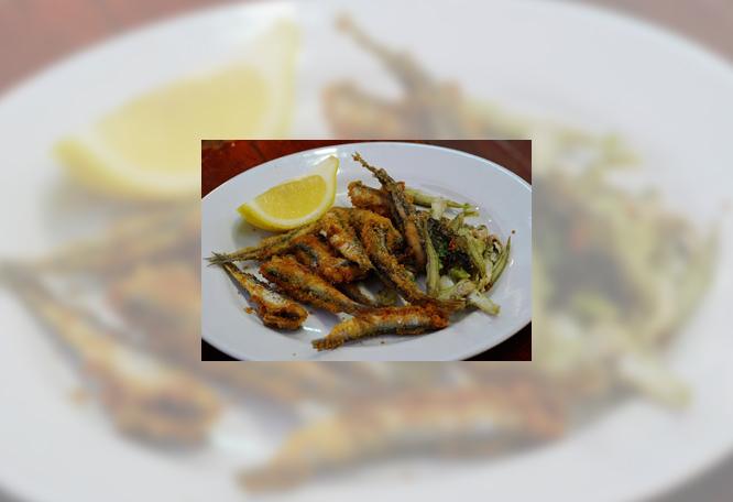 Friture nature d'anchois