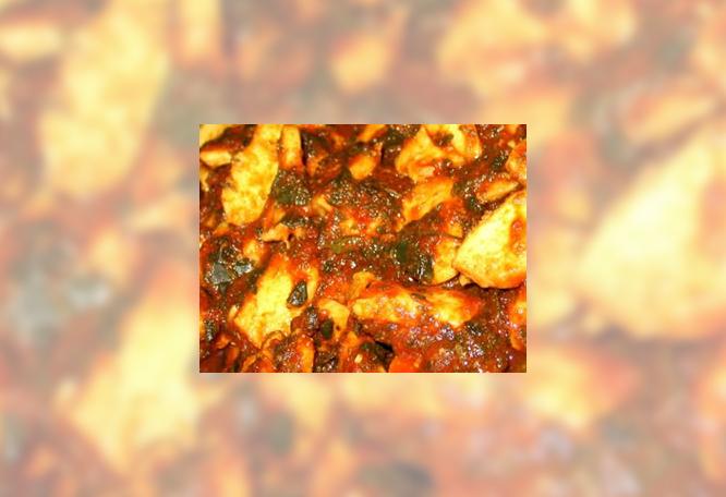 Sieche à la sauce  tomate épicée